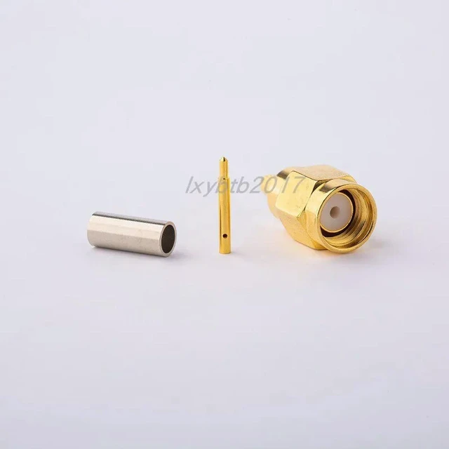Alt view image 2 of 3 - AJMRTC SMA-J3 SMA Male RF Coaxial Connector, SMA-C-J-1.5 Solder Type Plug, Inner Screw for RG316, RG174, SYV-50-2-1 Coaxial Cable, RF Cable Assembly Connector for Antenna, Wireless Module, Signal