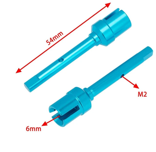 Alt view image 3 of 3 - AJMRTC 2 Set Central Drive Shaft & Propeller Joint Set, RC Car Upgrade Parts for Tamiya TT-02 TT-02B TT02 TT02B 1/10 Scale RC Car, Metal Transmission Shaft & Coupler Replacement for RC Buggy On-Road