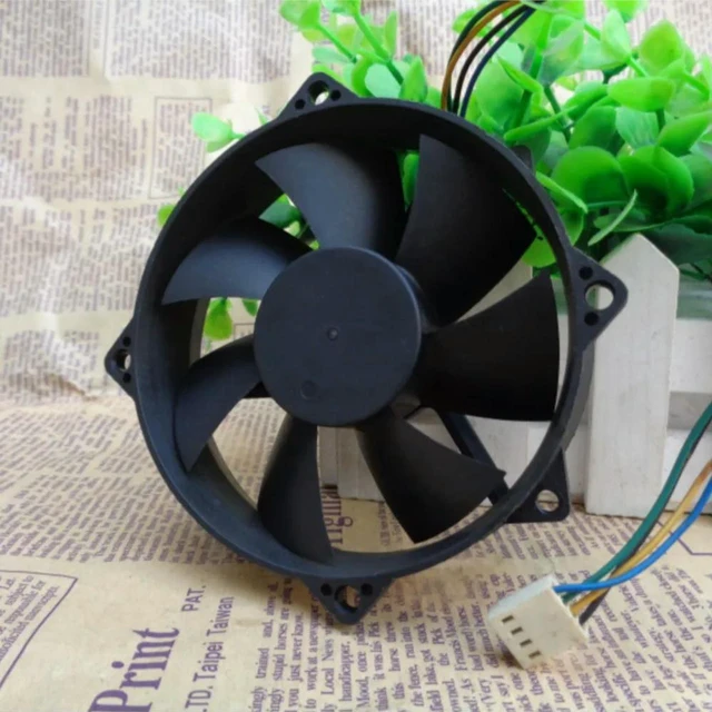Alt view image 2 of 3 - AJMRTC F129025SU Replacement Cooling Fan, For Everflow 9025 90x90x25mm DC12V 0.38A 4-Pin Four-Wire PWM Speed Control Round Fan, CPU Cooler Fan Replacement for PC CPU Heatsink