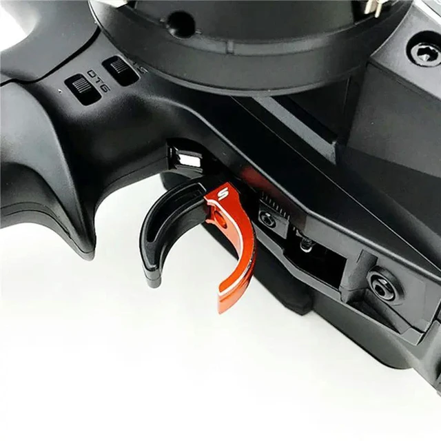 Alt view image 2 of 3 - AJMRTC 2Pcs Red Throttle Trigger Brake Rod, Aluminum Upgrade Trigger Arm Replacement Parts for Futaba 7PX 4PX 4PXR RC Car Transmitter Radio, RC Remote Controller Mod Accessories