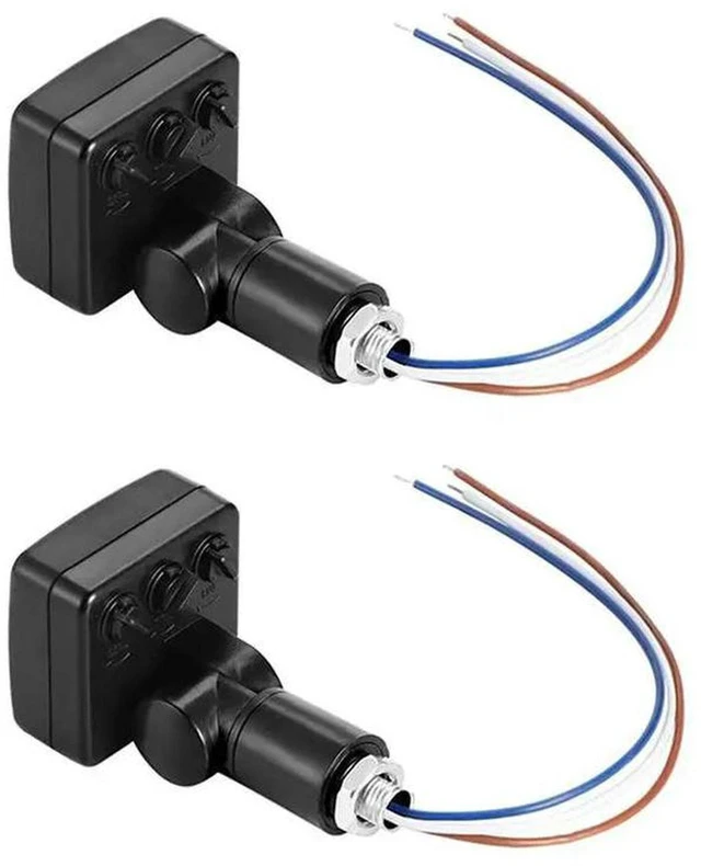 Main image of AJMRTC 2Pcs Black PIR Motion Sensor Switch, AC220V Mini Human Body Infrared Sensor, Adjustable Delay & Sensitivity Infrared Body Detector for LED Flood Light, Outdoor Light Auto On Off Control