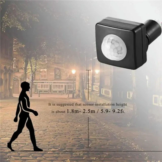Alt view image 3 of 3 - AJMRTC 2Pcs Black PIR Motion Sensor Switch, AC220V Mini Human Body Infrared Sensor, Adjustable Delay & Sensitivity Infrared Body Detector for LED Flood Light, Outdoor Light Auto On Off Control