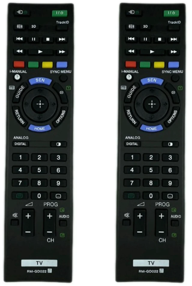 Alt view image 2 of 3 - AJMRTC 2Pcs RM-GD022 Replacement TV Remote Control, Compatible with RM-GD021 RM-GD020 RM-GD023, Universal Television Remote Controller for Sony Bravia LCD LED HDTV, No Programming Needed