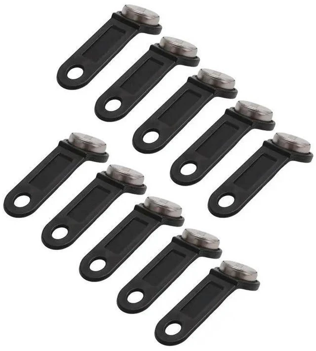 Main image of AJMRTC 10Pcs RW1990 Rewritable RFID iButton Key, TM Touch Memory Information Button, 1-Wire Contact Electronic Key Token, Rewritable ID Tag for Access Control, Patrol System & Door Lock