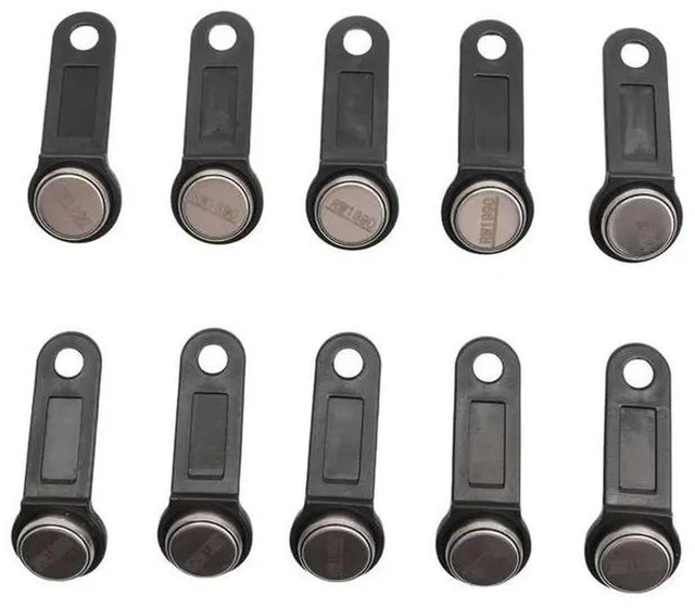 Alt view image 3 of 3 - AJMRTC 10Pcs RW1990 Rewritable RFID iButton Key, TM Touch Memory Information Button, 1-Wire Contact Electronic Key Token, Rewritable ID Tag for Access Control, Patrol System & Door Lock