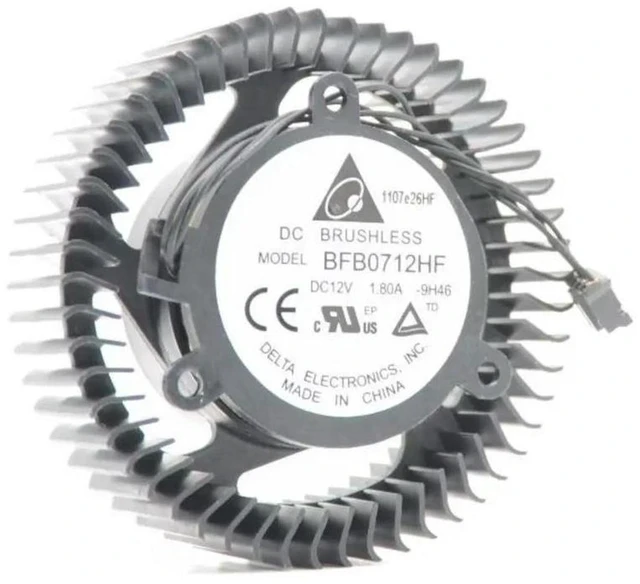 Main image of AJMRTC Replacement GPU Blower Fan for Delta BFB0712HF, Double Ball Bearing, 63mm Fan Blade Diameter, 38mm Equilateral Mount Pitch, 4-Pin PWM Plug Centrifugal Graphics Card Cooling Fan for Video Card