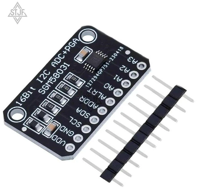 Main image of AJMRTC SGM58031 Development Board, 16-Bit High Precision 4 Channel ADC Data Acquisition Converter Module, I2C Interface Analog to Digital Breakout Board for Arduino Raspberry Pi Industrial Signal Meas
