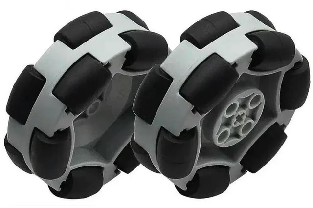 Main image of AJMRTC 2.5 Inch 65276 Fulai Omni Wheel, Plastic Omni-Directional Robot Wheel Compatible with 50mm TT Motor & Lego Building Block, Omni Roller Wheel for Robot Chassis DIY Robotics Competition Project