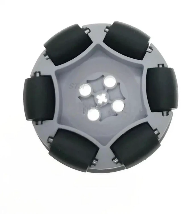 Alt view image 2 of 3 - AJMRTC 2.5 Inch 65276 Fulai Omni Wheel, Plastic Omni-Directional Robot Wheel Compatible with 50mm TT Motor & Lego Building Block, Omni Roller Wheel for Robot Chassis DIY Robotics Competition Project