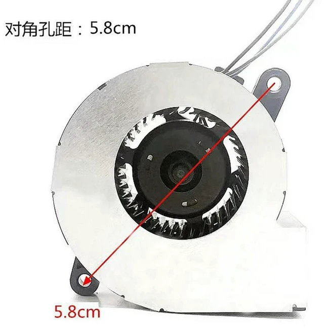 Alt view image 2 of 3 - AJMRTC C-S02C 6023 Centrifugal Turbine Blower Fan, 12V DC 60x60x23mm 6cm Brushless Cooling Blower, Replacement Fan for 3D Printer, Projector, Desktop Computer, Small Electronic Equipment Heat Dissipat