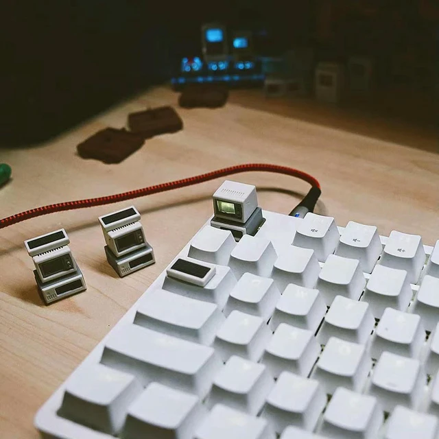 Alt view image 2 of 3 - AJMRTC Retro Cute Keycaps Set, Personalized Classic Custom Key Cap Kit Buttons, Universal Replacement Max Keycaps for Mechanical Keyboard, DIY Decorative Keyboard Keycaps for Gaming & Office Keyboard