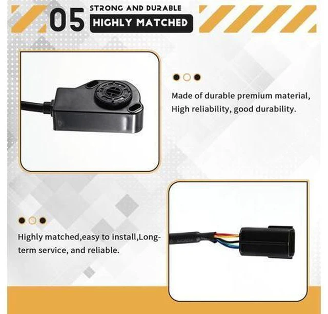 Alt view image 2 of 7 - AJMRTC HXJS-4805D Electric Accelerator Control Box, 12V-96V Input, 0-4.6V Output Electronic Throttle Sensor for Forklift, Golf Cart, Electric Vehicle, Club Car