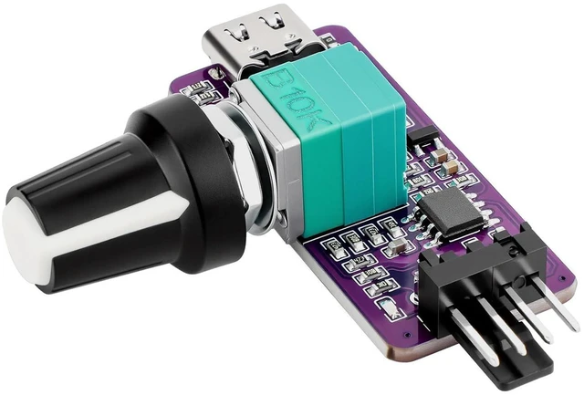 Alt view image 2 of 6 - AJMRTC USB C 5V to 12V PWM Fan Speed Controller, 4 Pin PC Cooling Fan Regulator, DC-DC Boost Converter Knob, Adjustable for Computer Case, Radiator, Laptop Cooler, DIY