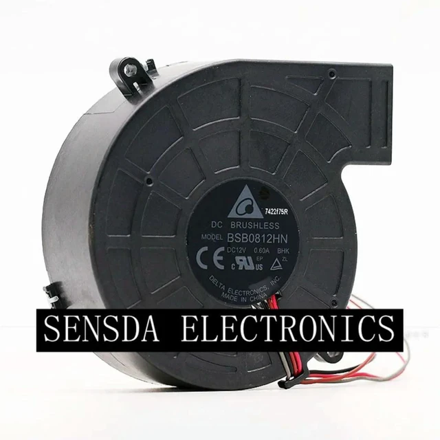 Alt view image 2 of 3 - AJMRTC Centrifugal Turbo Blower Fan Replacement for DELTA BSB0812HN, DC 12V 0.60A 4-Wire 4Pin 80mm Projector Cooling Blower, High Pressure Turbo Fan for Projector, Industrial Equipment Heat Dissipatio