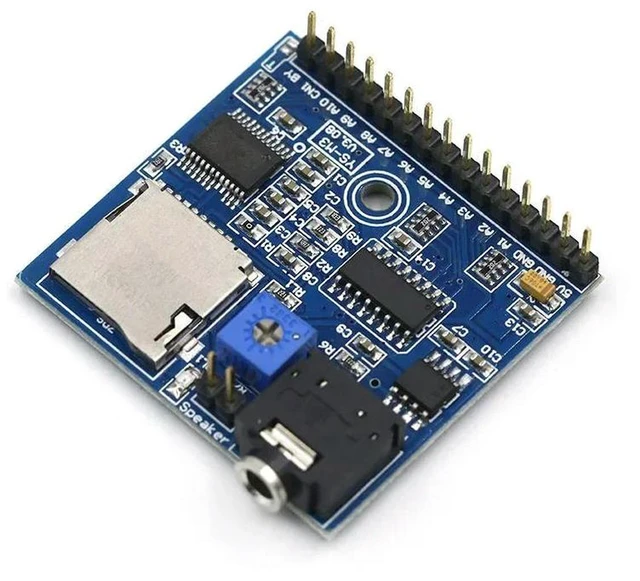 Alt view image 3 of 3 - AJMRTC MP3 Voice Playback Module, Audio Music Player Board, Voice Prompt Development Module, Support Trigger Play for Arduino, MCU, DIY Audio Project