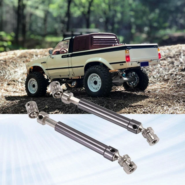 Main image of AJMRTC 2PCS Adjustable CVD Drive Shaft 110-160mm, Metal Universal Joint Driveshaft for 1/10 RC Rock Crawler Axial SCX10 90046 Traxxas TRX4, RC Car Upgrade Replacement Parts