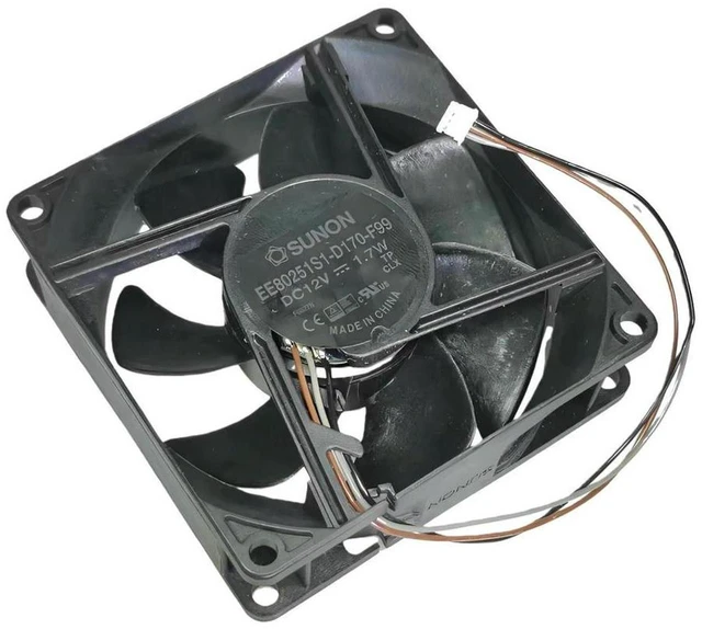 Main image of AJMRTC 80mm Cooling Fan for BenQ EP6127A Projector Sunon EE80251S1-D170-F99, 80x80x25mm 8025 DC 12V 1.7W Quiet Axial Fan, 33dBA 9.5CFM Replacement Fan for Projector Repair