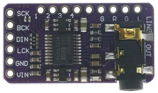 Alt view image 3 of 3 - AJMRTC GY-PCM5102 PCM5102A I2S DAC Decoder Audio Module, Digital I2S Player pHAT Format Sound Board for Raspberry Pi, HiFi Audio Output Development Board