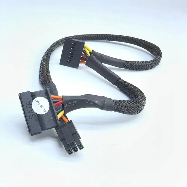Alt view image 3 of 3 - AJMRTC 6Pin to 15Pin SATA Power Splitter Cable, 50cm Small 6 Pin to SATA 15Pin Power Cord for 3250 3268 3650 3653 3660 3667 3668 Desktop Computer HDD SSD