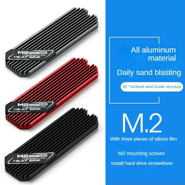 Alt view image 3 of 3 - AJMRTC Ultrathin M.2 SSD Heat Sink, M2 2280 Solid State Drive Aluminum Heatsink Cooler with Thermal Pad, Low Profile M.2 2280 SSD Cooling Radiator for Desktop PC Laptop, Reduce SSD Thermal Throttling