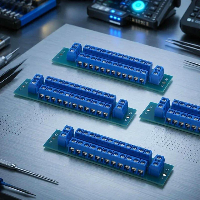 Main image of AJMRTC Positive Negative Terminal Adapter Board, KF301 5.0mm Pitch Wire-in Terminal Block Adapter, Solderless Test Board for Electronic Circuit Wiring, DIY Power Connection Projects