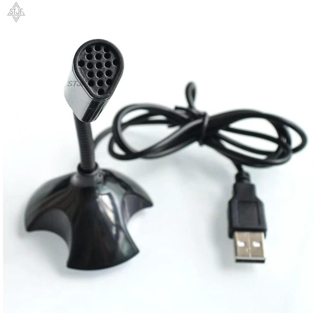 Alt view image 3 of 3 - AJMRTC Mini USB Microphone for Raspberry Pi 3B 3B+, Desktop USB Mic with Holder for PC Laptop, Studio Speech Chat Singing KTV Microphone, Plug and Play USB Audio Recording Mic