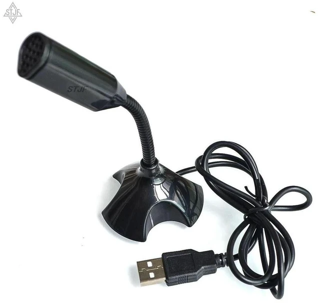 Alt view image 2 of 3 - AJMRTC Mini USB Microphone for Raspberry Pi 3B 3B+, Desktop USB Mic with Holder for PC Laptop, Studio Speech Chat Singing KTV Microphone, Plug and Play USB Audio Recording Mic