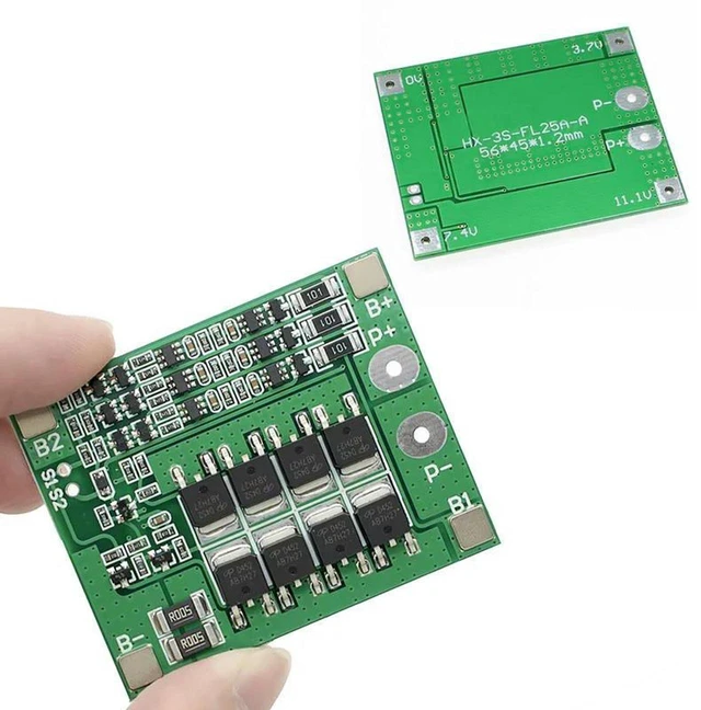 Main image of AJMRTC 3S 25A Li-ion BMS PCM Protection Board with Balance Function, Lithium Battery Management Module for 3S Li-ion & Lipo Cell Pack, Overcharge Over Discharge Short Circuit Protection