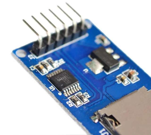 Alt view image 3 of 3 - AJMRTC Micro SD TF Card Memory Shield Expansion Board, SPI Interface MicroSD Card Reader Module, Onboard 3.3V Regulator, Data Logging Storage Module Compatible with Arduino, ESP32, Raspberry Pi Pico
