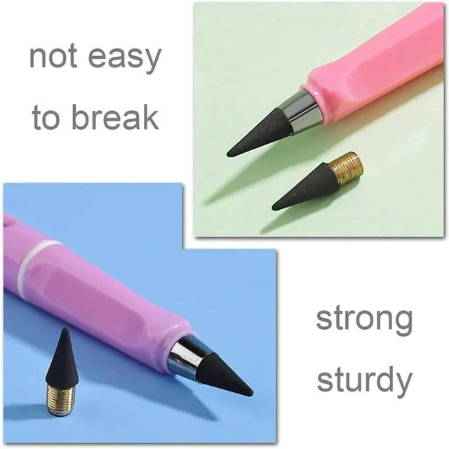 Alt view image 3 of 3 - AJMRTC 28Pcs Inkless Pencil Replacement Tips, Everlasting Pencil Nibs, Reusable Metal Writing Tips, Refill Nibs for Eternal Inkless Pencil, No Ink & No Sharpening for Writing Drawing Sketching