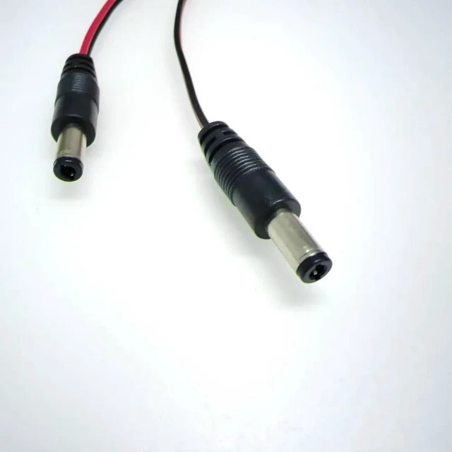 Alt view image 2 of 3 - AJMRTC Computer IDE Molex Male to 2-Port DC 5.5x2.1mm Power Adapter Cable, 5.5*2.1 DC Barrel Jack Splitter Cord, 18AWG 50cm Wire, Rated 6.6A 12V, IDE Molex 4Pin Male to Dual DC 5.5mmx2.1mm Output