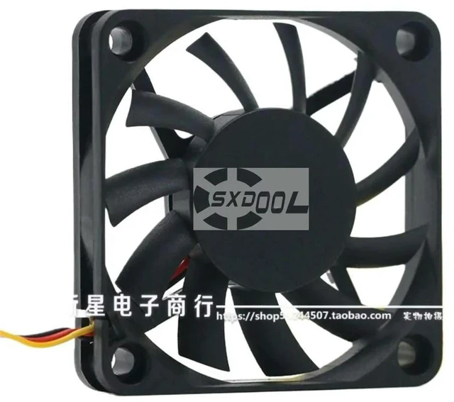 Alt view image 3 of 3 - AJMRTC FD126010LB 6010 Slim Cooling Fan, 60x60x10mm 60mm 6cm DC12V Dual Ball Bearing Fan, 3800RPM 17.3CFM, Replacement Fan for PC Case, Server, Industrial Electronic Equipment Heat Dissipation