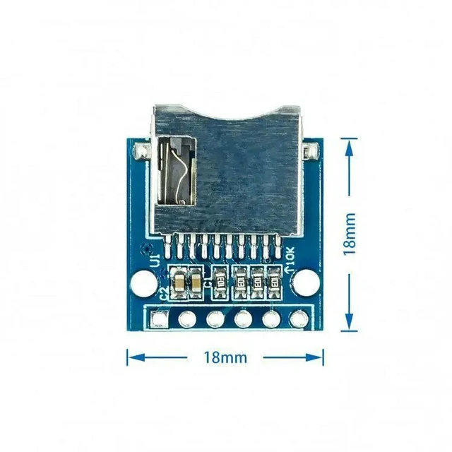 Alt view image 3 of 3 - AJMRTC 10Pcs Micro SD TF Card Expansion Board, Mini Memory Shield Module with Pin Headers, SPI Interface MicroSD Reader Module Compatible with ARM, AVR Microcontrollers for Data Storage Projects