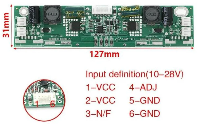 Alt view image 2 of 3 - AJMRTC CA-266 Universal LED TV Backlight Constant Current Inverter Board, 12V-28V Input, Fit 26-65 Inch LED Television, LED Driver Inverter Replacement Board for TV Backlight Repair