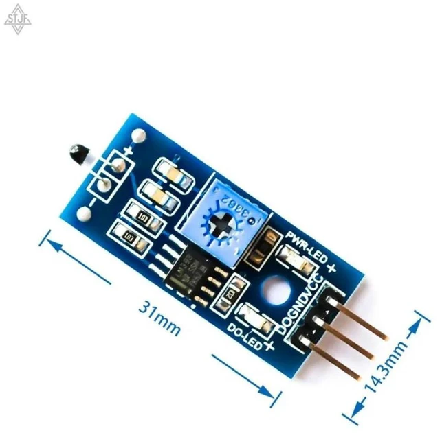 Alt view image 3 of 3 - AJMRTC Thermistor Temperature Sensor Module, Thermal Sensor Module with DO Digital Output, Temperature Control Switch, LM393 Comparator for Arduino Raspberry Pi DIY Electronic Projects