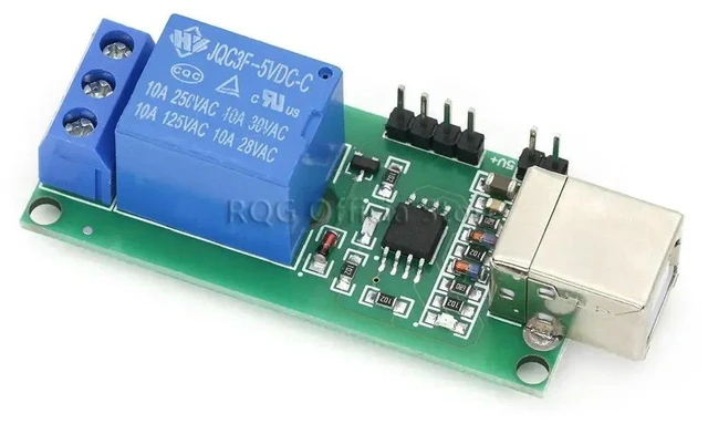 Alt view image 2 of 3 - AJMRTC DC 5V USB Relay Module, 1CH 1 Channel Programmable Computer Control Relay Board, USB Controlled Switch Relay for Smart Home Automation and Electronic Control Projects
