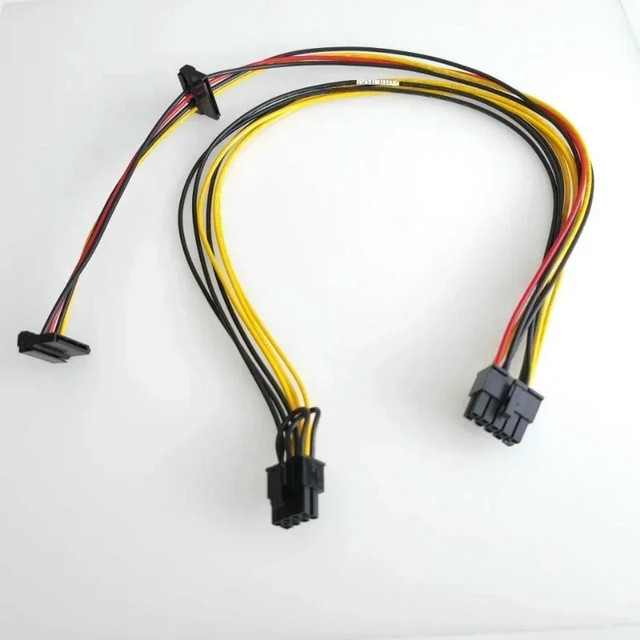 Alt view image 3 of 3 - AJMRTC 10Pin to PCI-E 8Pin (6+2P) GPU Power Cable, 2-Port SATA Power Supply Wire for DL380 G6 G7 Server Motherboard, Graphics Card & HDD Disk Driver Power Adapter Cord