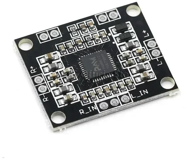 Alt view image 2 of 3 - AJMRTC PAM8610 Audio Amplifier Board, 2 x 15W Dual Channel Stereo Class D Digital Amplifier Module, DC 7-15V Input, Mini Power Amp Board for DIY Speaker, Home Audio, Portable Sound System Electronic