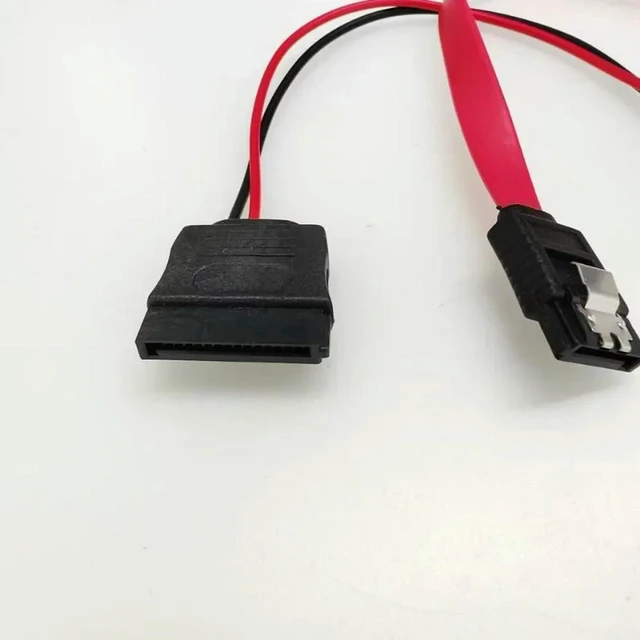 Alt view image 2 of 3 - AJMRTC 2Pin Female to SATA Power 90 Degree Data Cable, Right Angle SATA Power & Data Cord for ITX Mini Chassis PC Host Case Motherboard, SSD HDD Hard Disk Internal Connection Wire