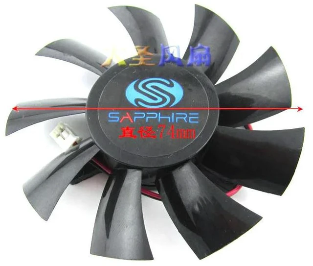 Alt view image 2 of 2 - AJMRTC Replacement Frameless GPU Cooling Fan for ARX FS1280-A1842C, DC 12V, 75mm Diameter, 40mm C.T.C Mounting Hole Spacing, 2-Wire 2Pin Video Card Server Cooler Fan
