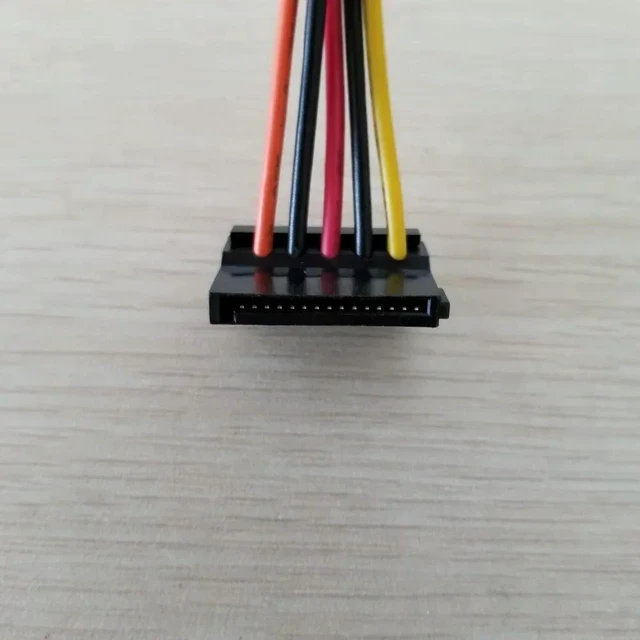 Alt view image 3 of 3 - AJMRTC ATX Motherboard 4Pin to 2-Port SATA Power Adapter Cable, 18AWG Serial ATA Hard Drive Power Cord for IPC Industrial PC & Tax Controller Storage Expansion