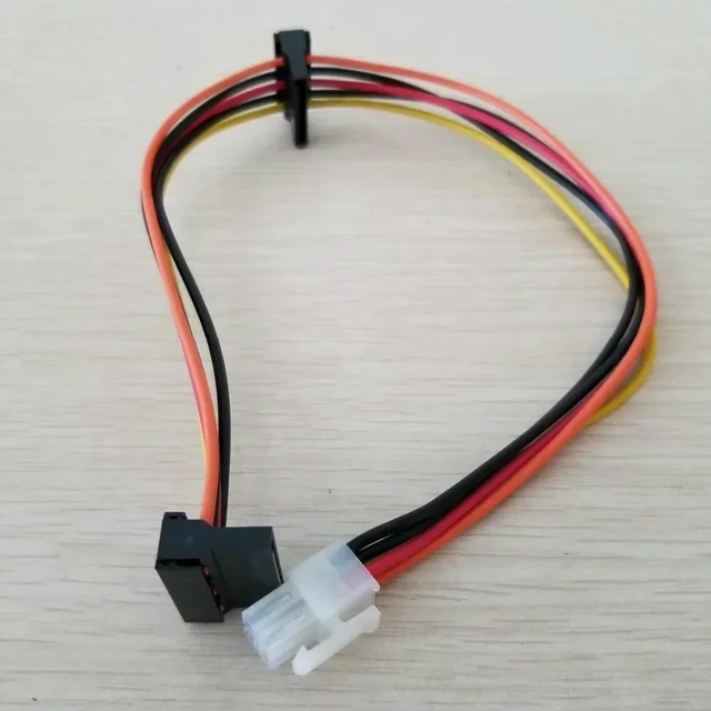 Alt view image 2 of 3 - AJMRTC ATX Motherboard 4Pin to 2-Port SATA Power Adapter Cable, 18AWG Serial ATA Hard Drive Power Cord for IPC Industrial PC & Tax Controller Storage Expansion