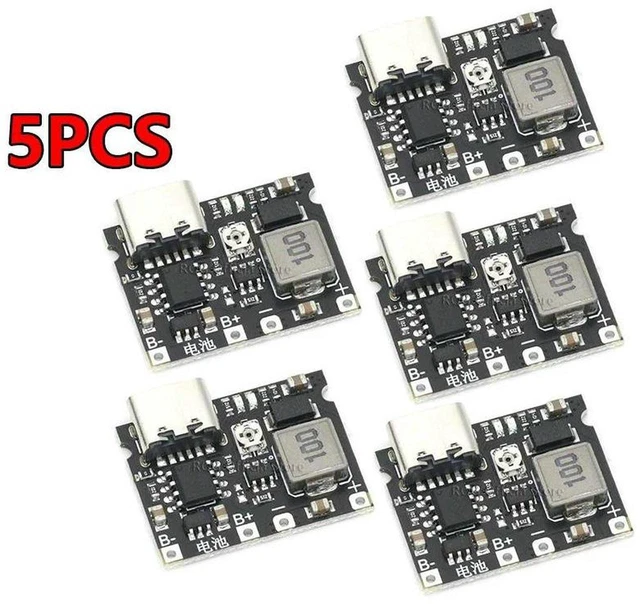 Main image of AJMRTC Type-C USB 2A Lithium Li-ion Battery Charger Board, DC-DC Step Up Boost Module, 3.7V Charge to 4.2V Fast Charging Power Boost Module for 3.7V Lithium Battery DIY Power Bank Project