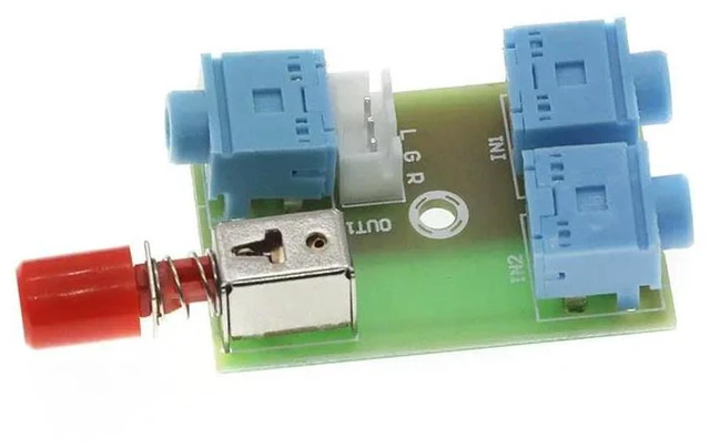 Alt view image 3 of 3 - AJMRTC XH-M371 Audio Switching Module, 3.5mm 2-Way Input to 1-Way Output Audio Socket Switch Board, Stereo Audio Signal Selector PCB Board for DIY Electronic Audio Projects