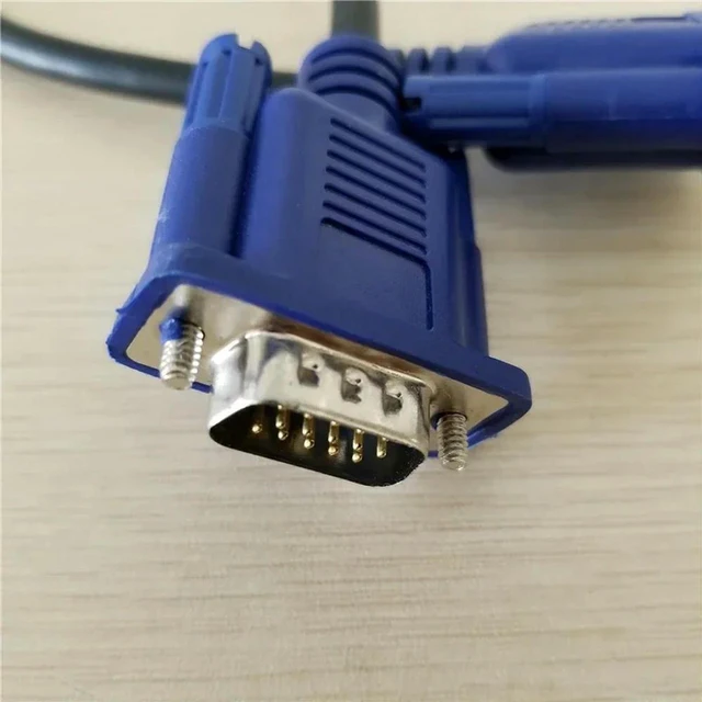 Alt view image 3 of 3 - AJMRTC 3+5 VGA Cable, 15Pin Male to Male Short VGA Video Cord, Blue 30cm VGA Monitor Cable for Desktop PC, Projector, Monitor, Display Screen Video Signal Transmission
