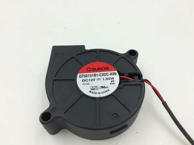 Alt view image 2 of 3 - AJMRTC 5015 50mm 12V Turbo Blower Fan, 50*50*15mm 1.92W Centrifugal Cooling Fan EF50151B1-C02C-A99 Replacement for Globe Camera DS-2DE7120IW-A, Humidifier Small Equipment Cooler