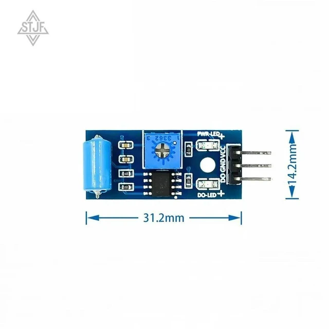 Alt view image 2 of 3 - AJMRTC Normally Closed Vibration Sensor Module, SW-420 Vibration Switch Alarm Sensor Board, Trigger Alarm Detection Module for Vibration Monitoring, Anti-theft Alarm, Electronic DIY and MCU Sensing