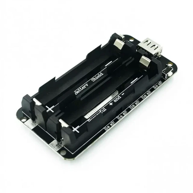 Alt view image 2 of 3 - AJMRTC ESP8266 ESP32 Dual Lithium Shield V8, 5V 2.2A 3V 1A Mobile Power Bank Charging Module, Micro USB Input Lithium Battery Charger Power Supply Board for DIY Electronic Project