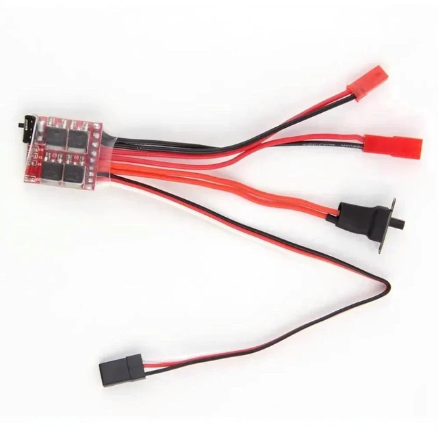 Alt view image 3 of 3 - AJMRTC 30A 4-8V Mini Brushed ESC, Brush Electronic Motor Speed Controller, PWM Speed Regulator for RC Car RC Truck RC Boat, DIY RC Model Electronic Parts