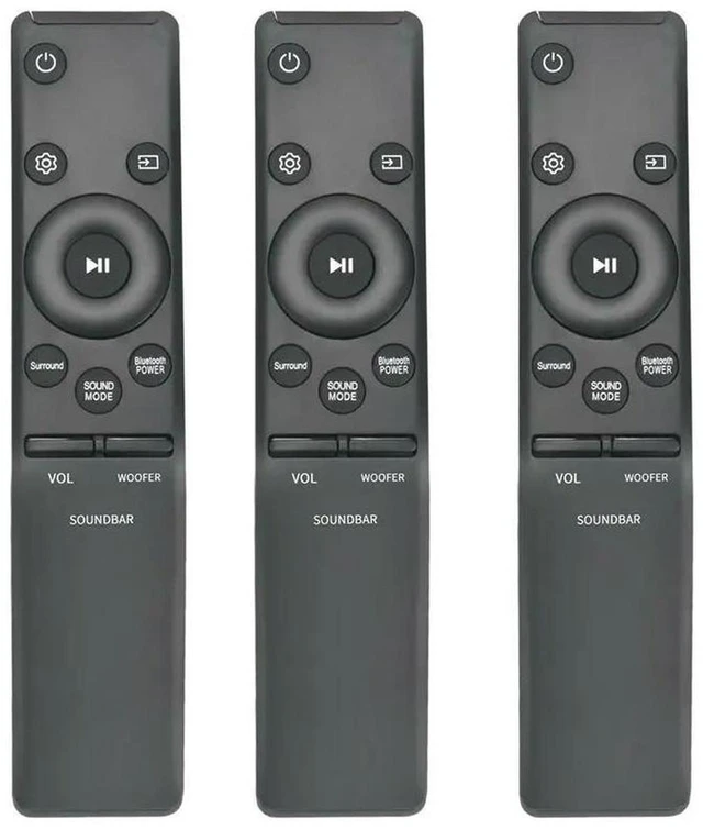 Main image of AJMRTC 3 Pack AH59-02758A Replacement Remote Control, Compatible with Soundbar HW-M450 HW-M4500 HW-M4501 HW-M550 HW-M430 HW-M360 HW-M370, Sound Bar Remote Controller